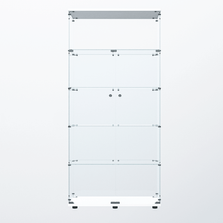 Tempered glass display cabinet