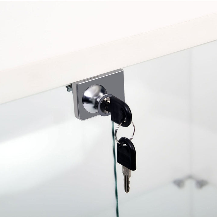 Tempered glass display cabinet