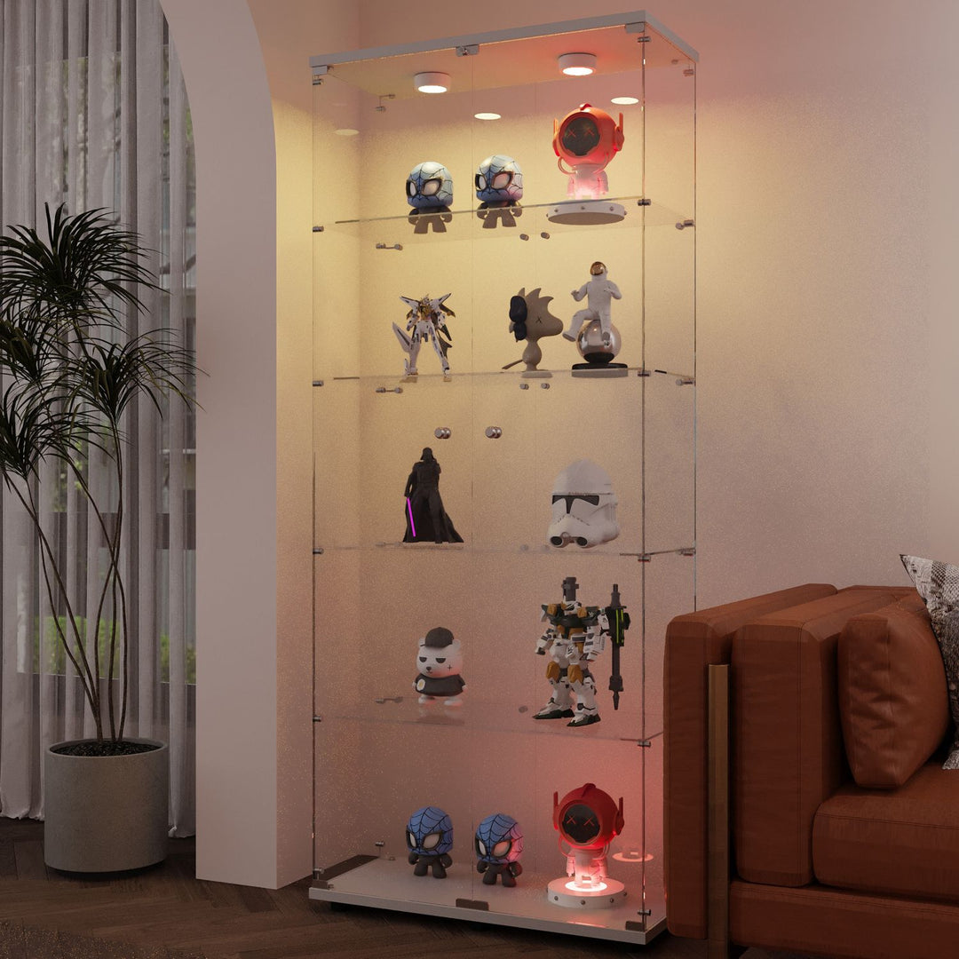 Tempered glass display cabinet