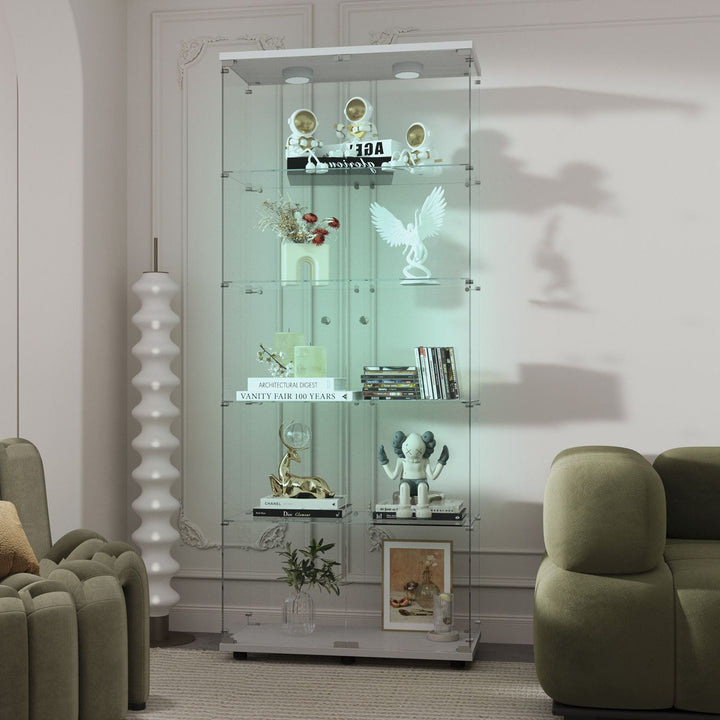 Tempered glass display cabinet