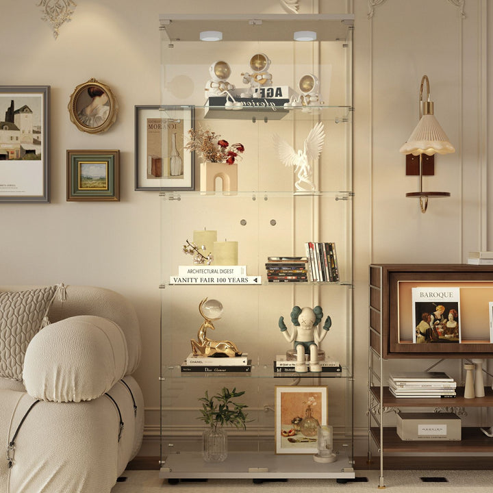 Tempered glass display cabinet