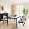 Tokai Dining Table White – Sleek HPL Stone & Rubberwood | Modern Dining Table | Trufairs
