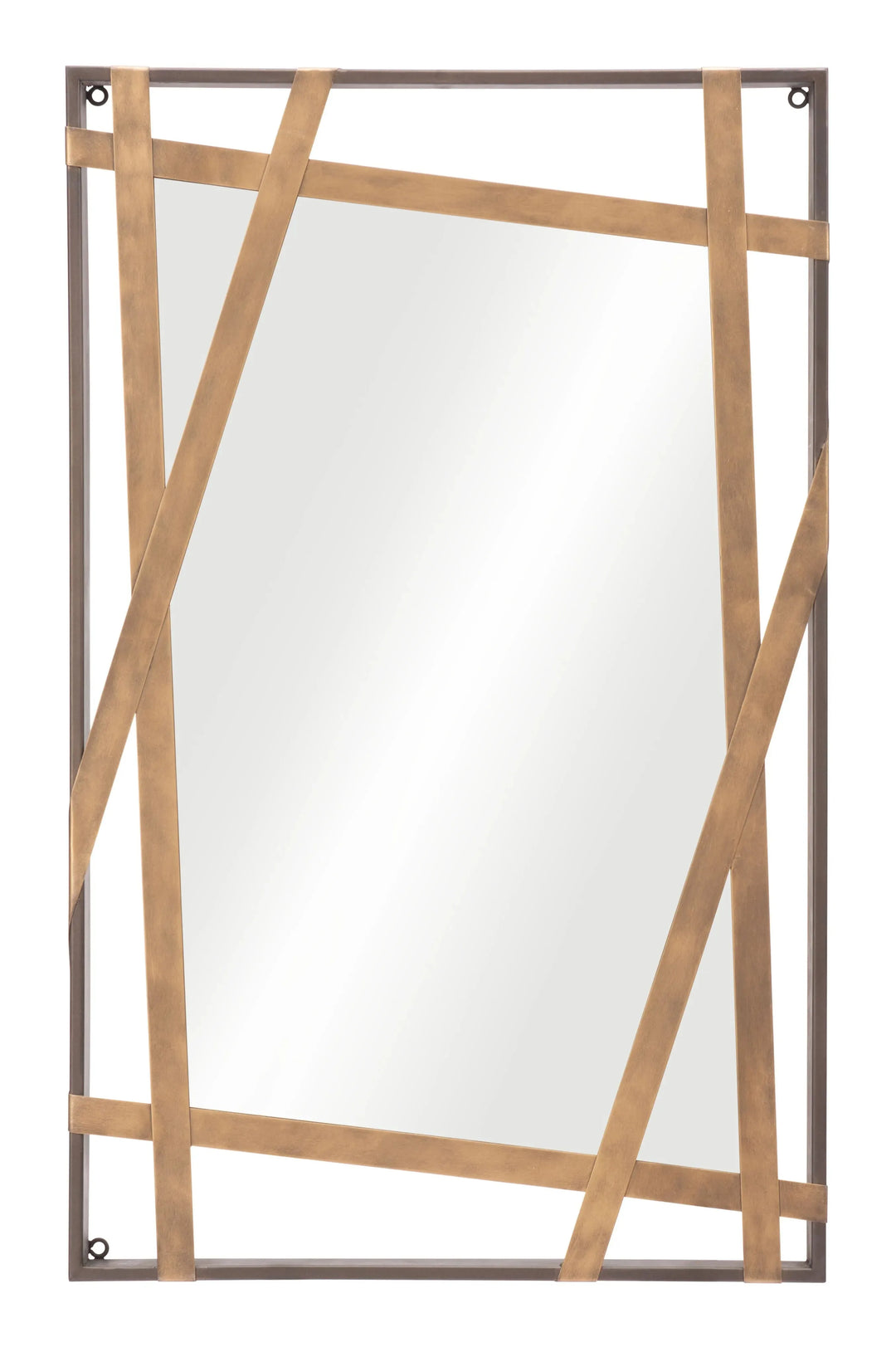 Tolix Mirror Antique Gold & Black