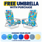 Backpack Beach Chair 2 Pack – Reclining Aluminum, 300 - 500 lbs