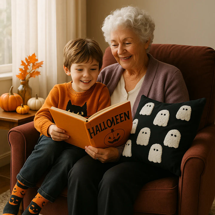 Premium Tufted Throw Pillow Cover - Halloween and Fall Décor (20" x 20")