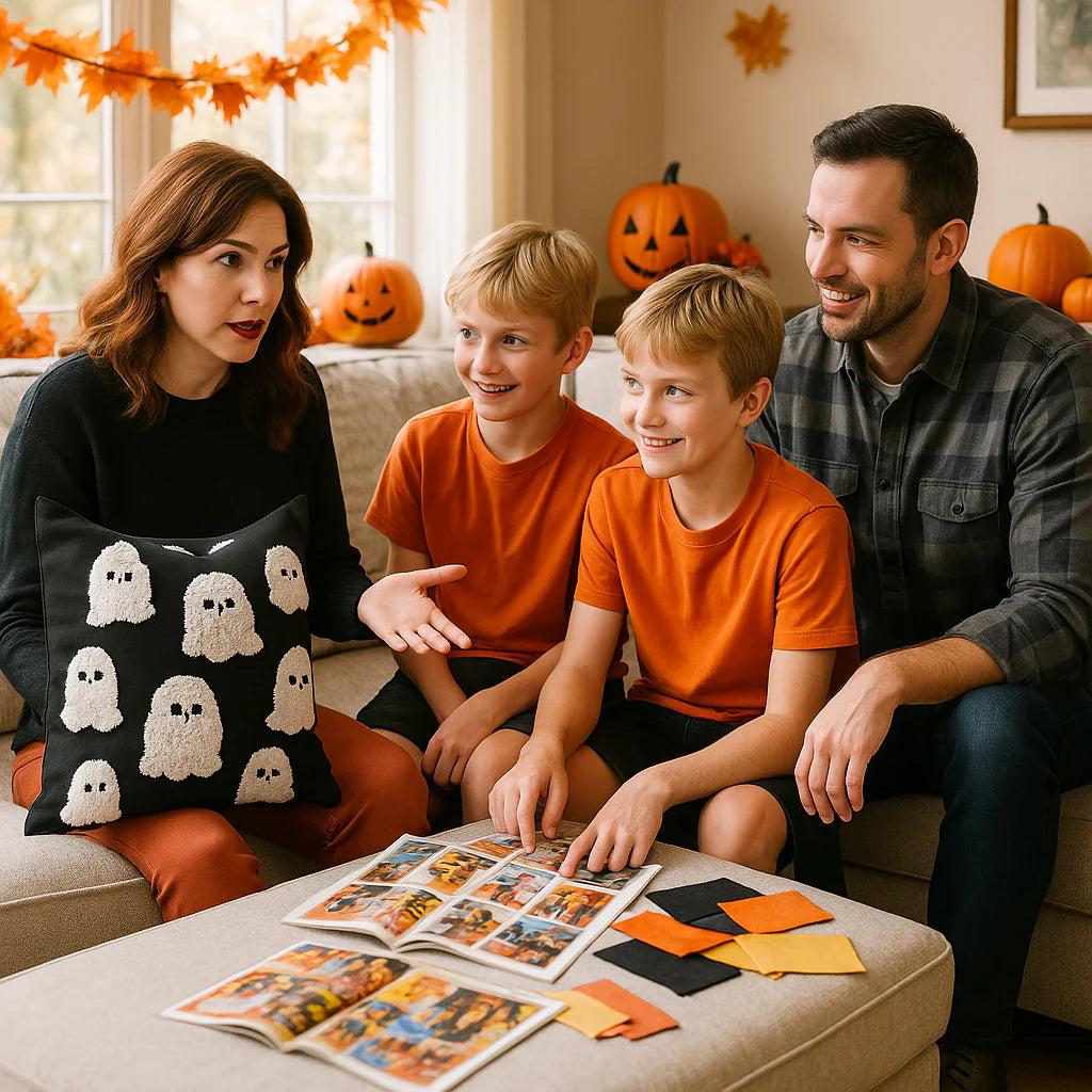 Premium Tufted Throw Pillow Cover - Halloween and Fall Décor (20" x 20")