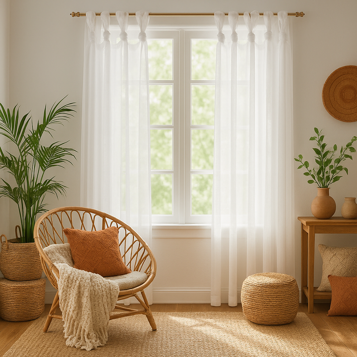 Twist Tab Voile Sheer Window Pair