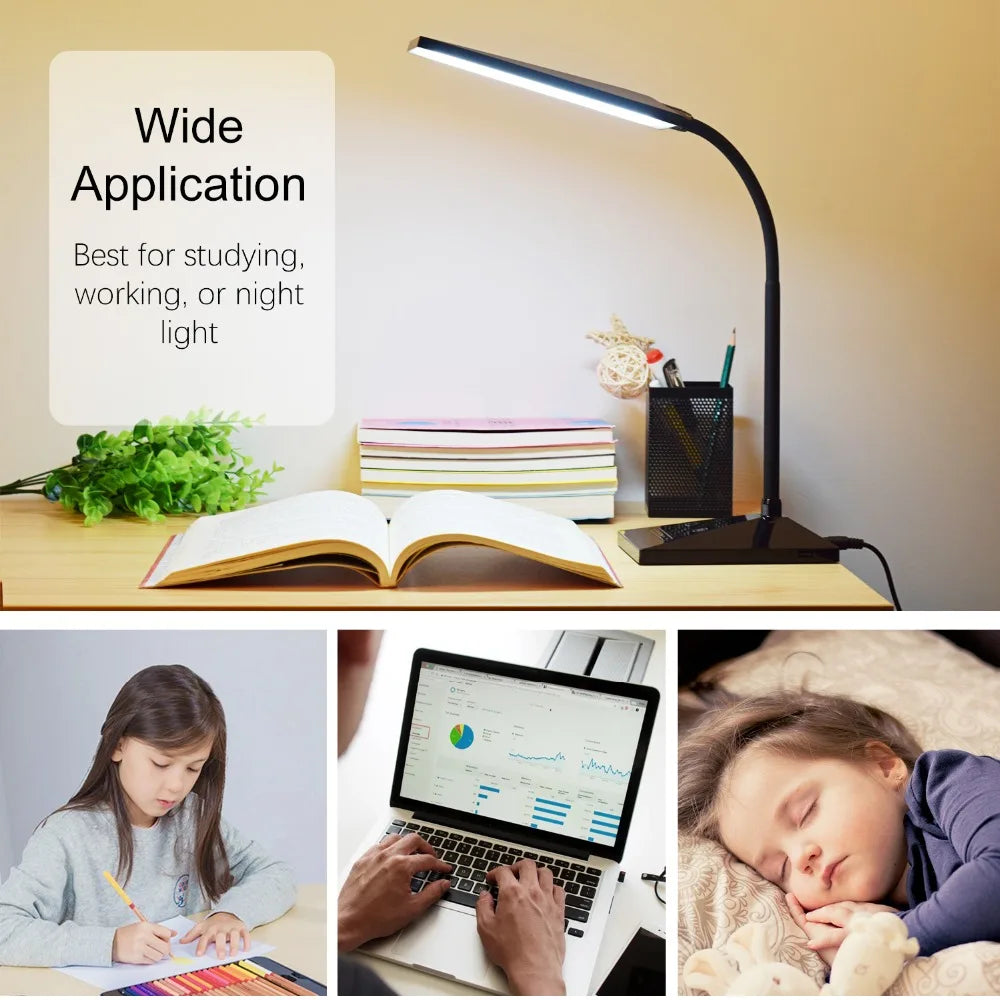 12W 72LED Desk Lamp Flexible Touch Sensor LED Reading Dimmable Lamp Night Light