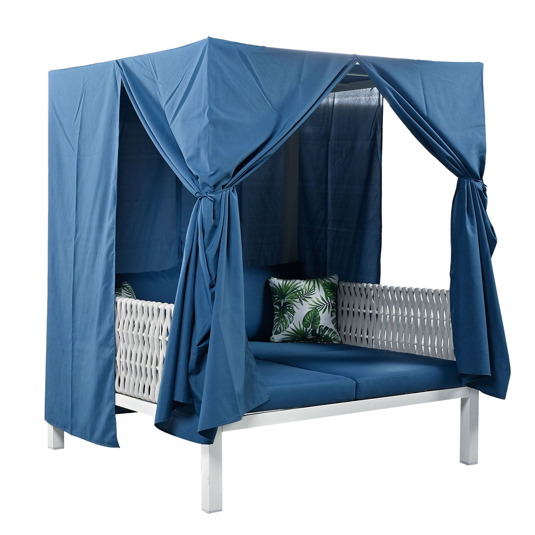 UStyle Outdoor Patio Sunbed with Curtains