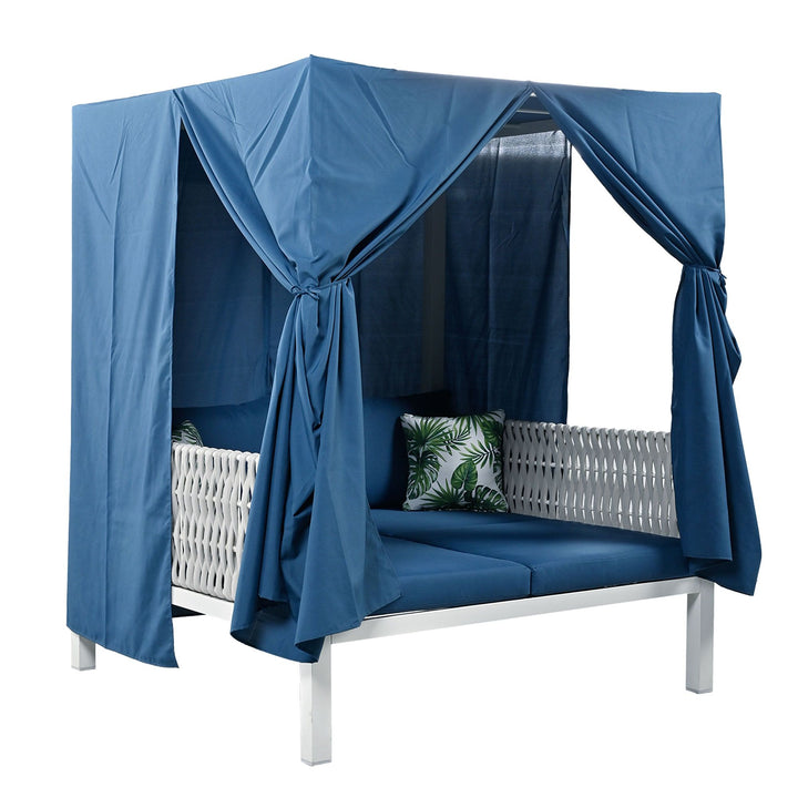 UStyle Outdoor Patio Sunbed with Curtains