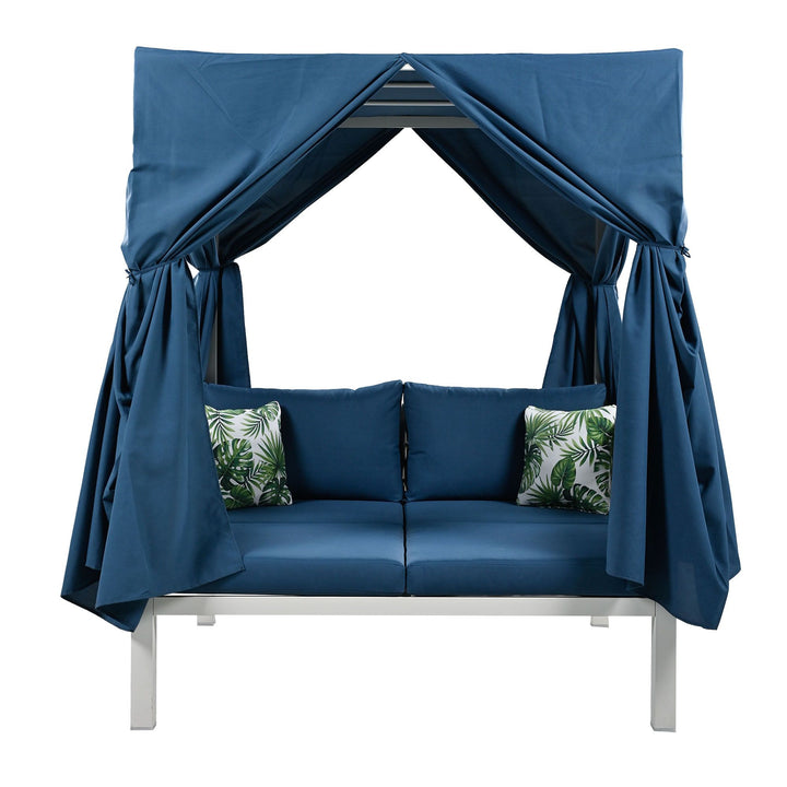 UStyle Outdoor Patio Sunbed with Curtains