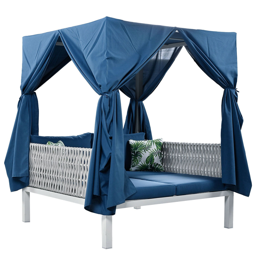 UStyle Outdoor Patio Sunbed with Curtains