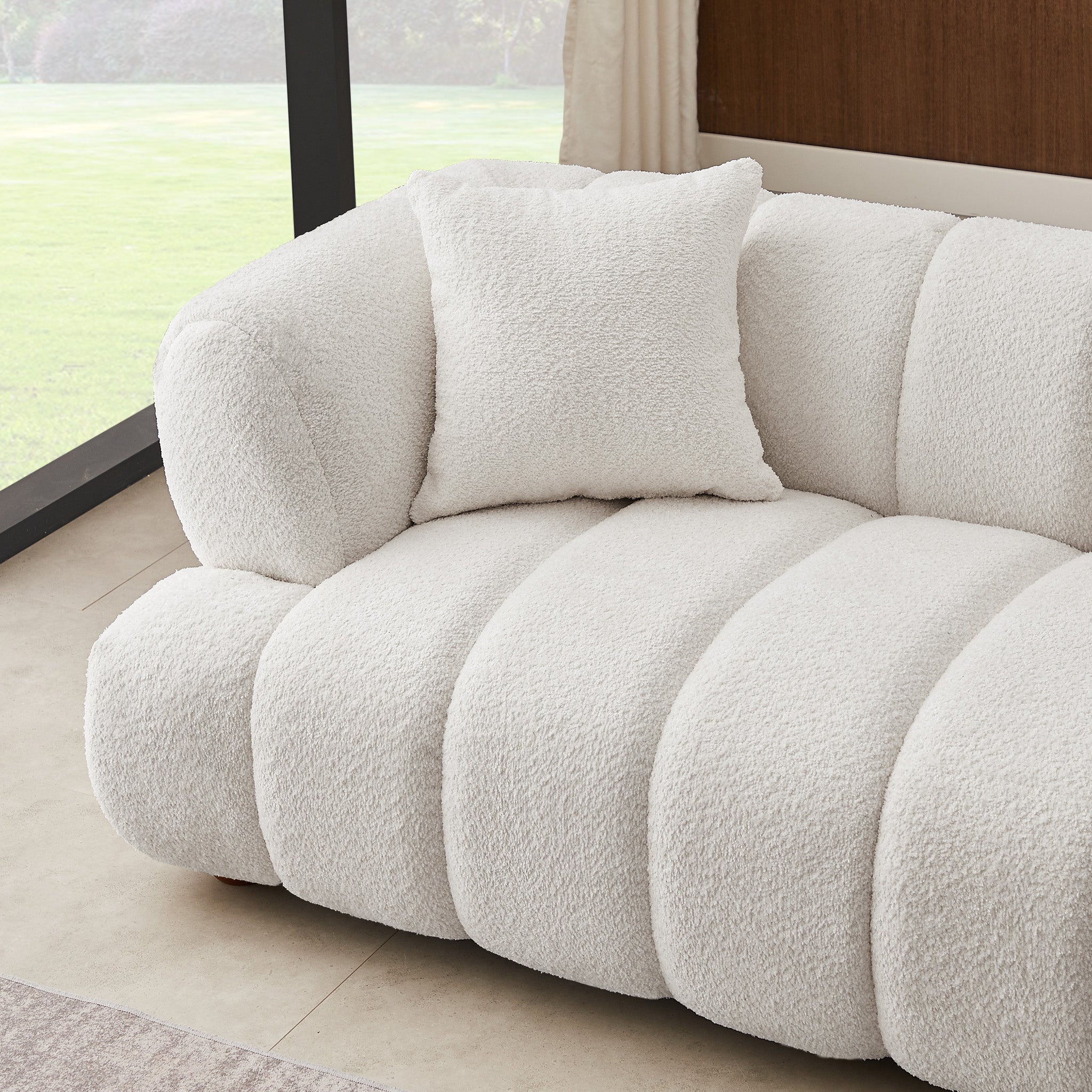 Upholstered Sofa Cream