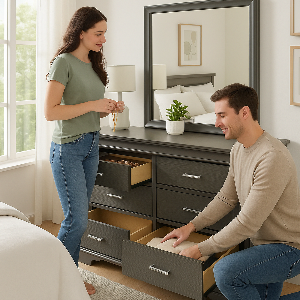 Urban Gray 6-Drawer Dresser