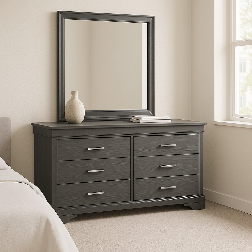 Urban Gray 6-Drawer Dresser