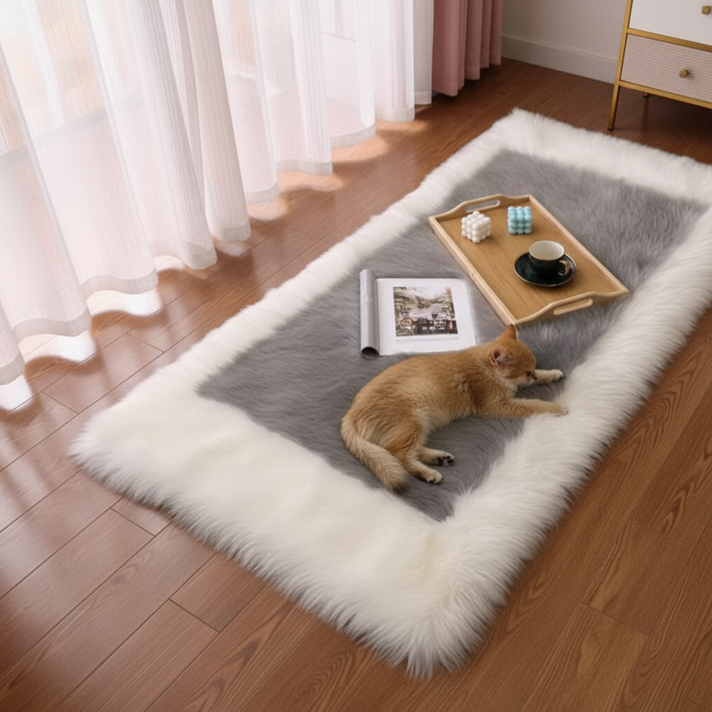 Soft & Fluffy Sheepskin Rug – Non-Slip, Machine Washable Faux Fur Carpet for Bedroom & Living Room | Trufairs