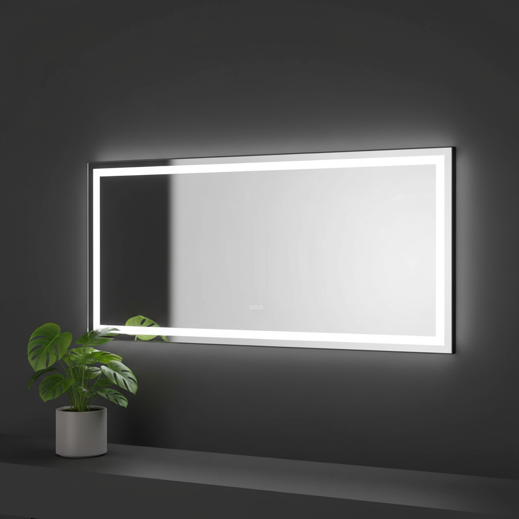 96″ × 36″ Super Bright LED Vanity Mirror with Metal Frame & Anti-Fog Features | Trufairs