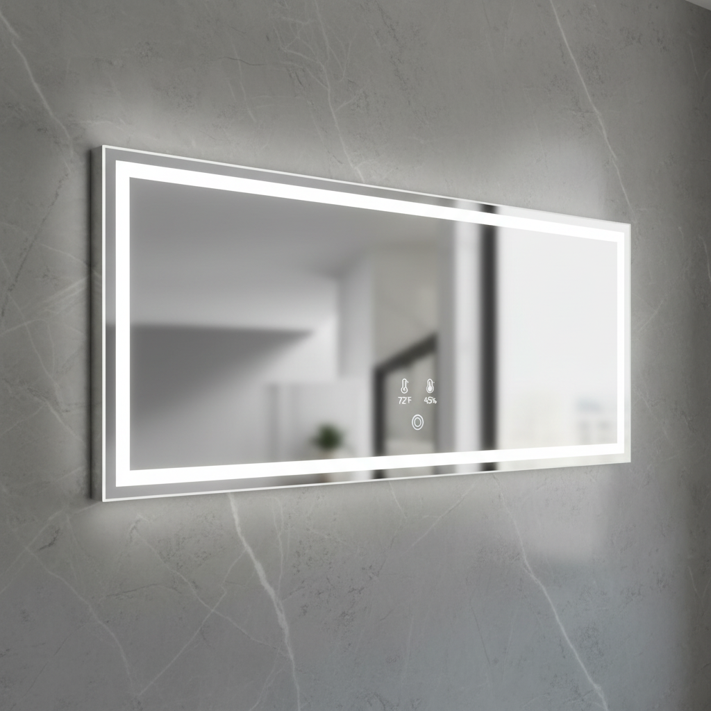 118″ × 36″ LED Vanity Mirror with Aluminum Frame, Anti-Fog & Stepless Dimming | Trufairs