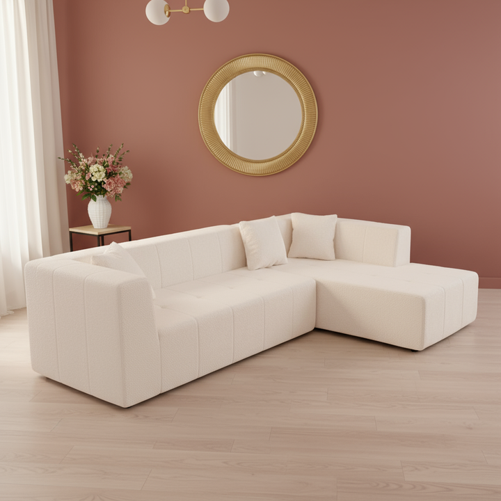 Ultimate Comfort Modular Deep Seat Sectional Sofa with Chaise - Premium Tufted L-Shape Living Room Furniture Set