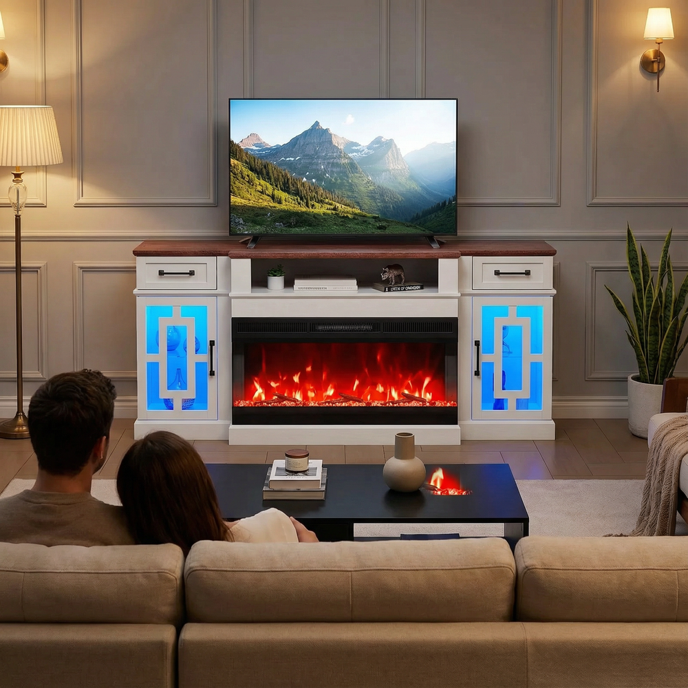 VEVOR 80" Fireplace TV Stand