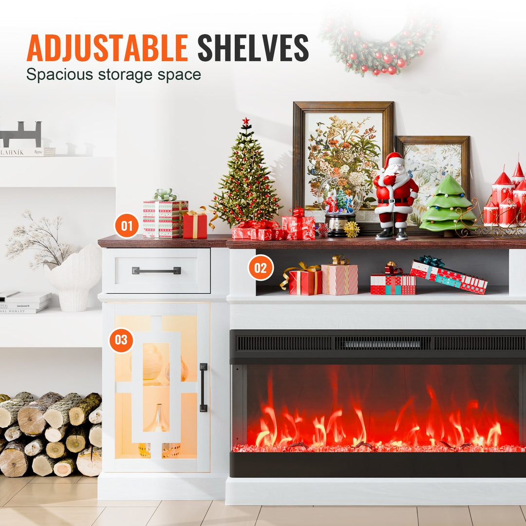 VEVOR 80" Fireplace TV Stand