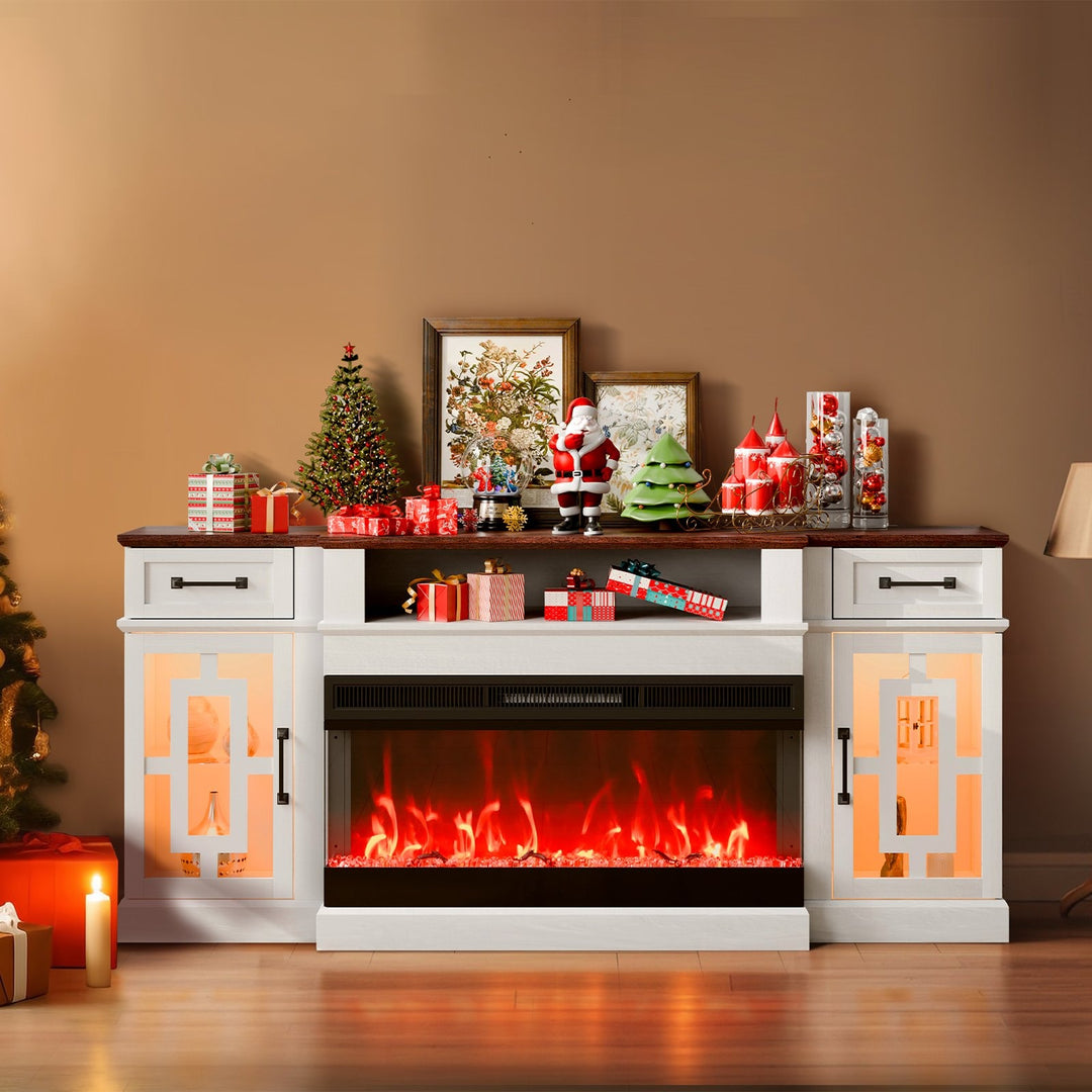 VEVOR 80" Fireplace TV Stand