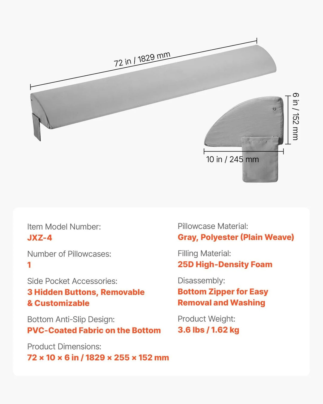 VEVOR Bed Wedge Pillow 