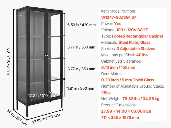 VEVOR Display Cabinet