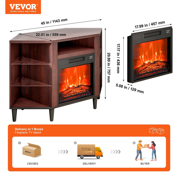 VEVOR Electric Fireplace TV Stand