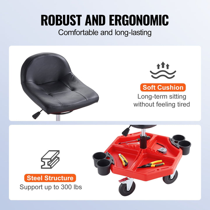 VEVOR Rolling Garage Stool