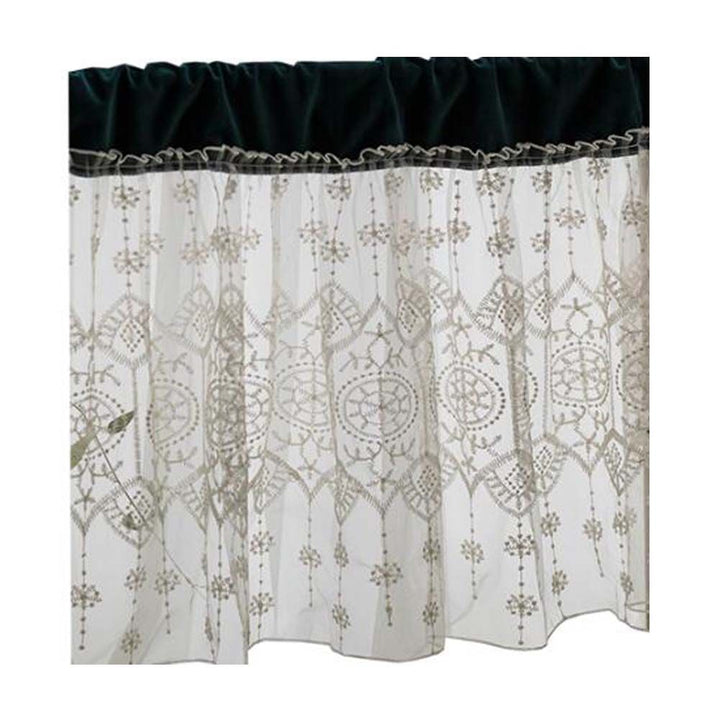 Velvet Embroidered Sheer Valance