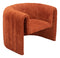 Modern Comfort Accent Chair – Sherpa Upholstery | Designer Orange Seating | Trufairs