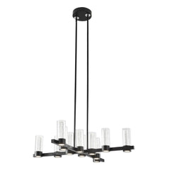 Victory 12 Light Chandelier // Matte Black