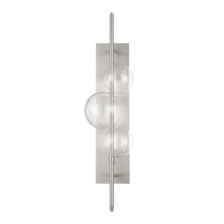 Satin-Nickel Glow Bar – Aluminum & Glass LED Sconce | Modern Wall Lamp | Trufairs
