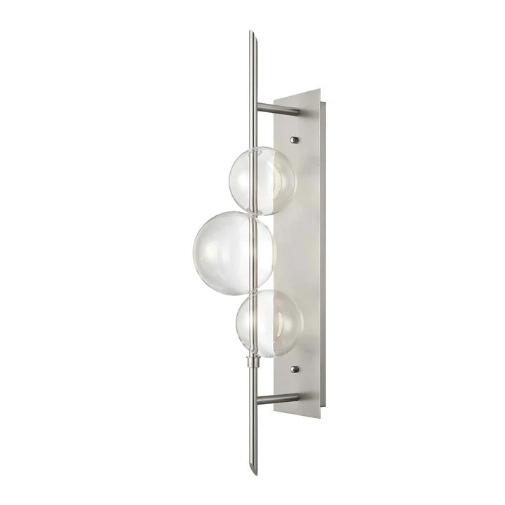 Satin-Nickel Glow Bar – Aluminum & Glass LED Sconce | Modern Wall Lamp | Trufairs