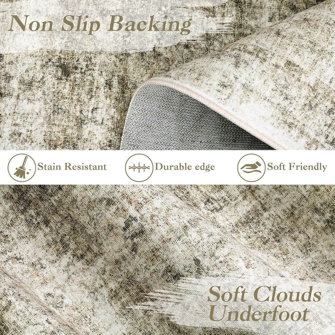 Washable Vintage Area Rug