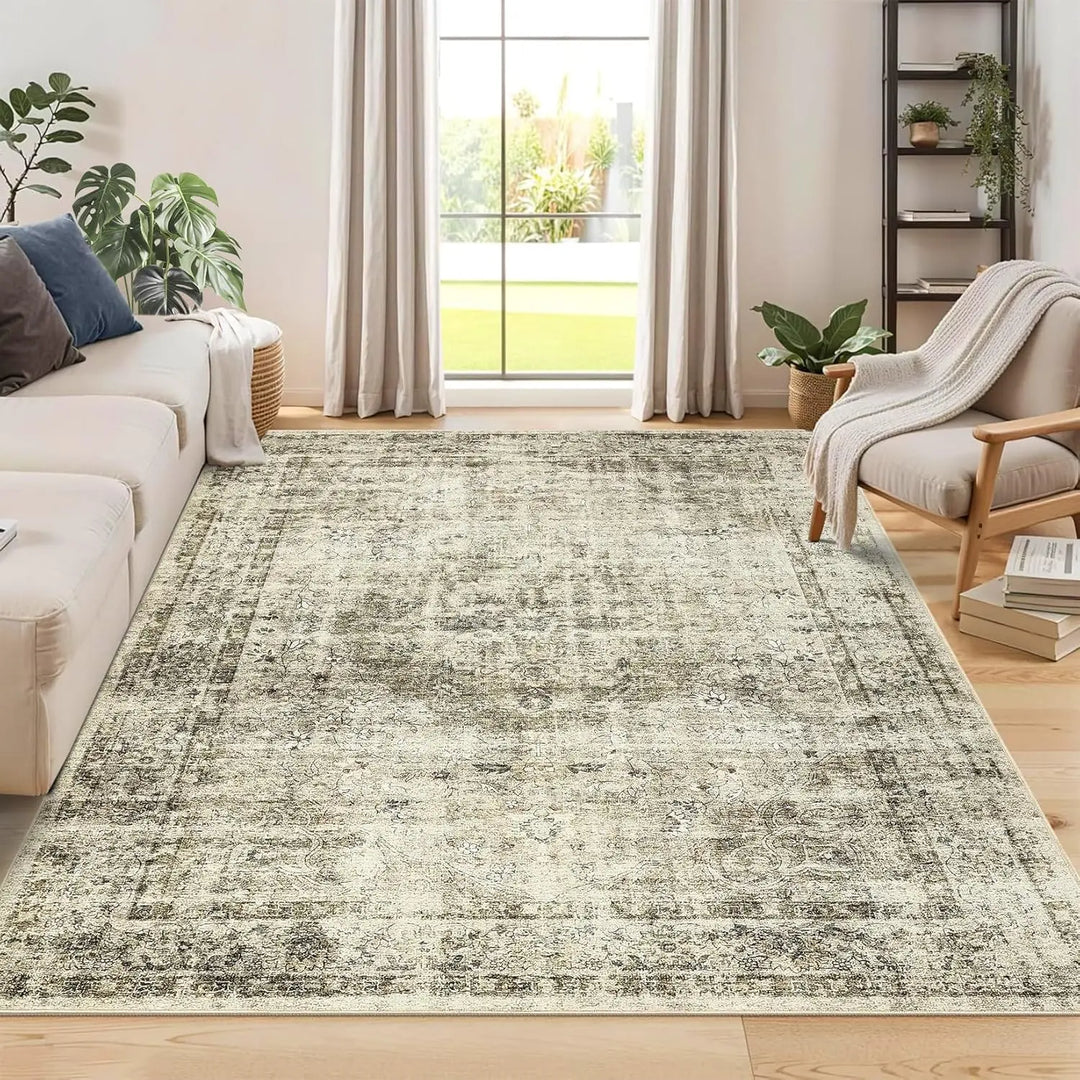 Washable Vintage Area Rug