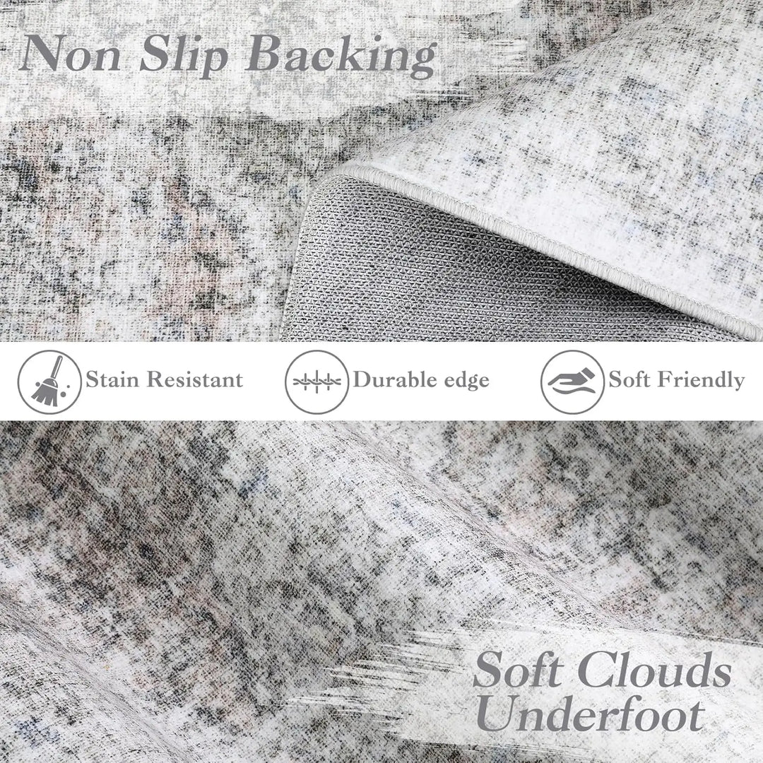 Washable Vintage Area Rug