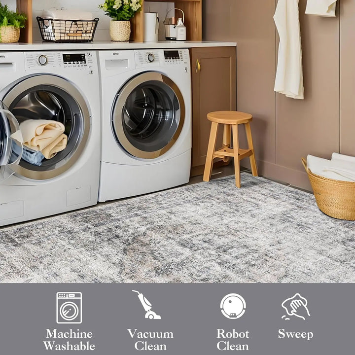 Washable Vintage Area Rug