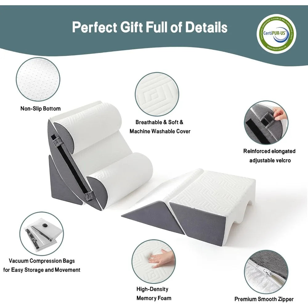 Wedge Pillow Set for Sleeping