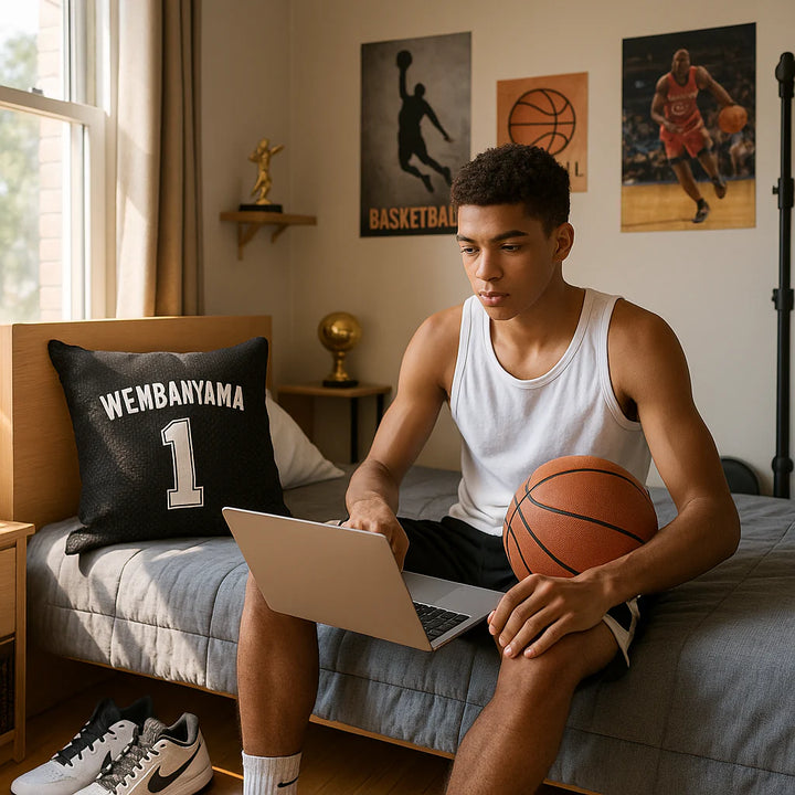 Exclusive San Antonio Spurs NBA Victor Wembanyama Premium Throw Pillow - 18" x 18" Comfort Collection