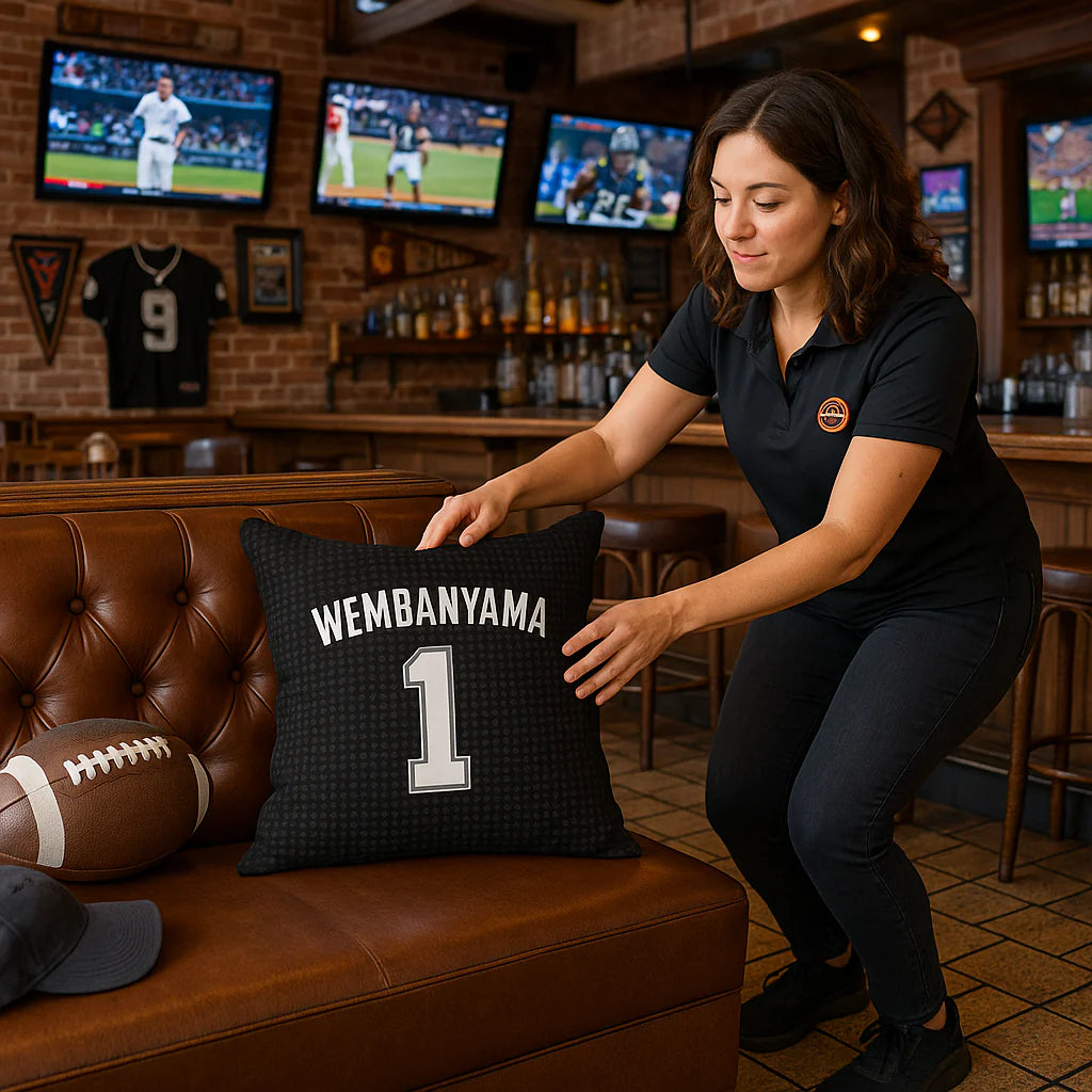Exclusive San Antonio Spurs NBA Victor Wembanyama Premium Throw Pillow - 18" x 18" Comfort Collection