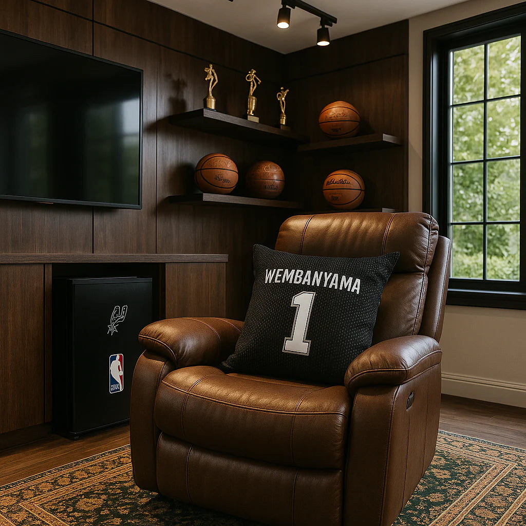 Exclusive San Antonio Spurs NBA Victor Wembanyama Premium Throw Pillow - 18" x 18" Comfort Collection