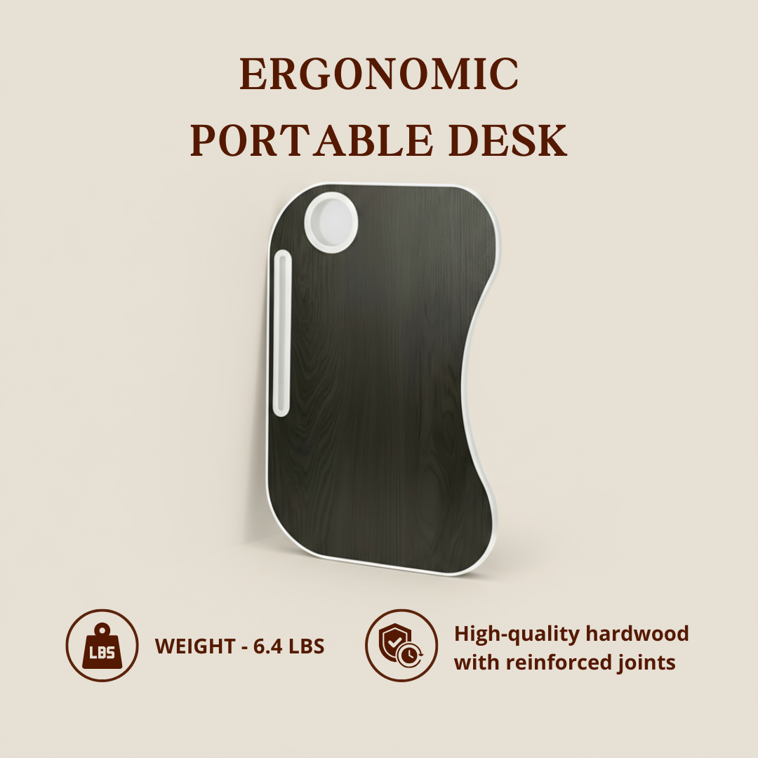 Ergonomic Portable Laptop Desk – Comfortable Work & Study Companion | Foldable Lap Desk | Trufairs