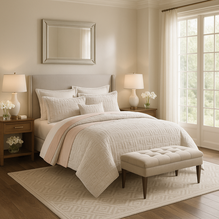 White Faux Fur Comforter Mini Set