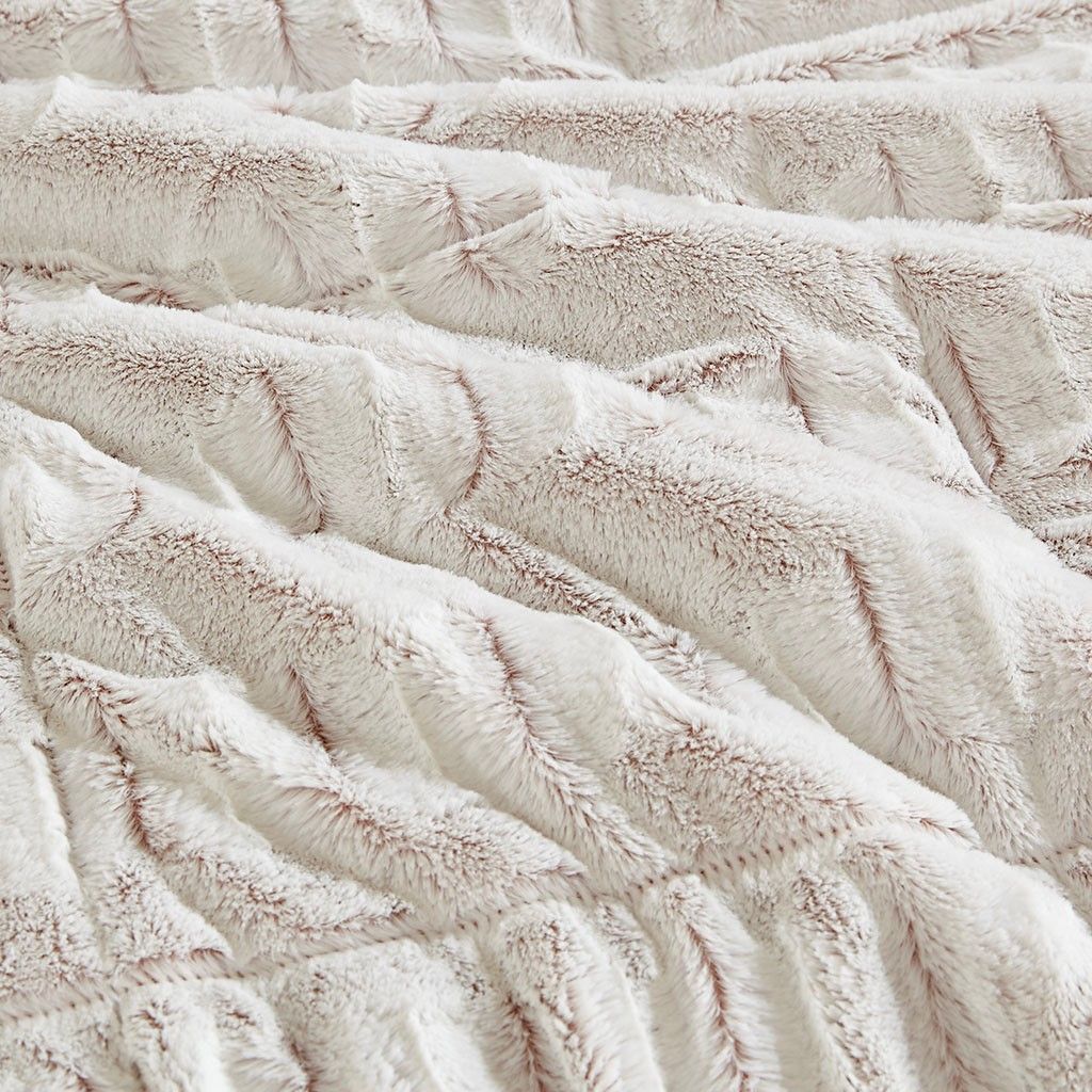 White Faux Fur Comforter Mini Set
