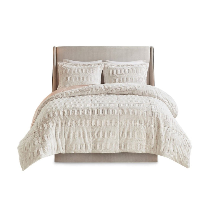 White Faux Fur Comforter Mini Set