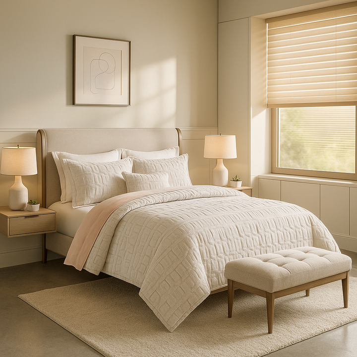 White Faux Fur Comforter Mini Set