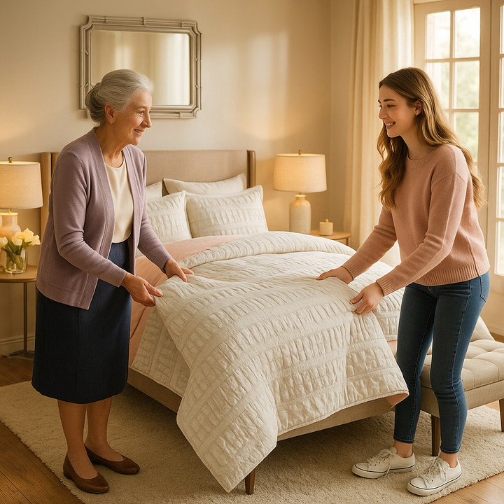 White Faux Fur Comforter Mini Set