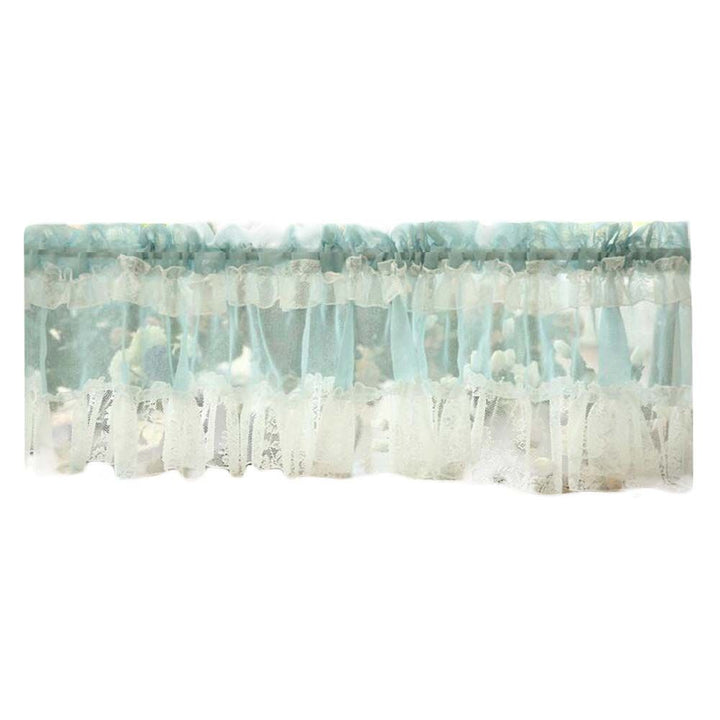 White Floral Lace Door Curtain